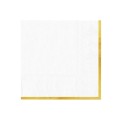 SERWETKI BIAŁE CLASIC GOLD KOMUNIA ŚWIĘTA 33x33 CM 10 SZT