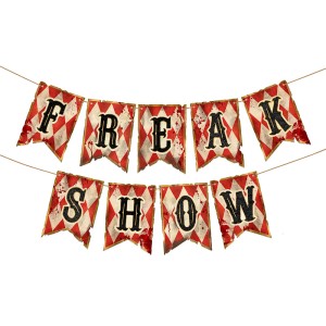 BANER GIRLANDA HALLOWEEN FREAK SHOW CIRKUS 120X17CM
