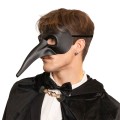 MASKA KARNAWAŁOWA Z DŁUGIM NOSEM CZARNA KRUK HALLOWEEN