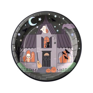 TALERZYKI PAPIEROWE HALLOWEEN SPOOKY FRIENDS 7 CALI 6 SZT