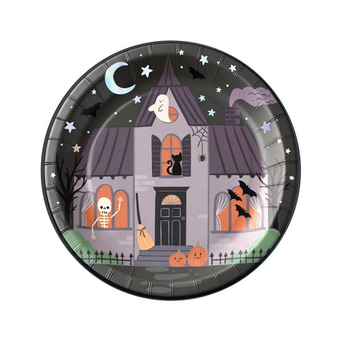 TALERZYKI PAPIEROWE HALLOWEEN SPOOKY FRIENDS 7 CALI 6 SZT