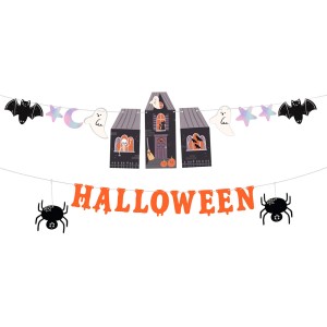 GIRLANDA BANER HALLOWEEN SPOOKY FRIENDS 135X45 CM
