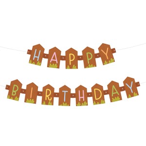 GIRLANDA BANNER HAPPY BIRTHDAY FARMA 182x17 CM
