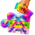 PACHNĄCY GNIOTEK ANTYSTRESOWY MASŁO SQUISHY MIĘKKA ZABAWKA SENSORYCZNA TĘCZOWE 13CM