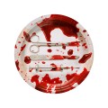 TALERZYKI PAPIEROWE 9" HALLOWEEN BLOODY NIGHT 6 SZT