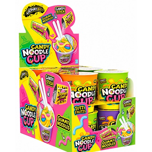 ŻELKI JOHNY BEE CANDY NOODLE CUP (65G) 12 SZT