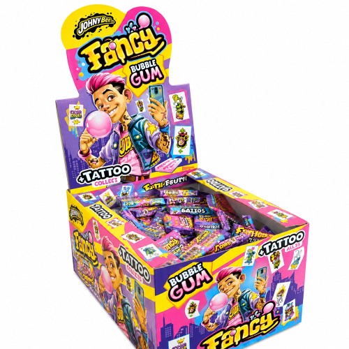 JOHNY BEE GUMA TUTTI FRUTTI Z TATUAŻEM (5G) 200 SZT