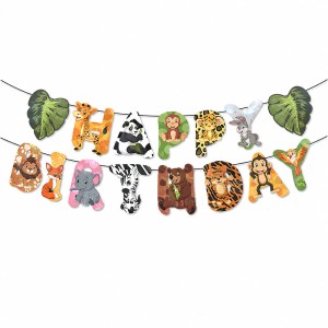 BANNER GIRLANDA ZWIERZĄTKA ZOO SAFARII HOLOGRAFICZNA