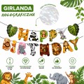 BANNER GIRLANDA ZWIERZĄTKA ZOO SAFARII