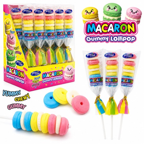 MACARON GUMMY LIZAKI MAKARON ŻELKI (20G) 20 SZT
