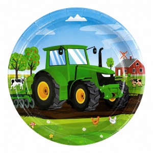 TALERZYKI PAPIEROWE WIEŚ FARMA 18CM, 6 SZT