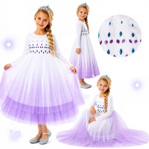 PRZEBRANIE SUKIENKA KOSTIUM FROZEN KRAINA LODU ELSA 120 CM (M)