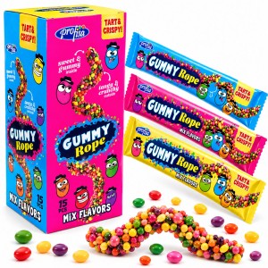GUMMY ROPE ŻELKI Z CUKIERKAMI CRUNCHY (16 G) 15 SZT