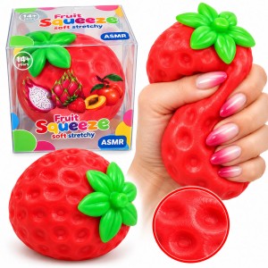 CHRUPIĄCY GNIOTEK ANTYSTRES CRUNCHY TRUSKAWKA 9 CM