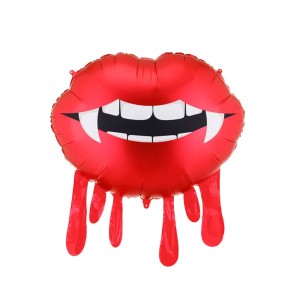 BALON FOLIOWY KRWAWIACE USTA HALLOWEEN 92 X 60 CM