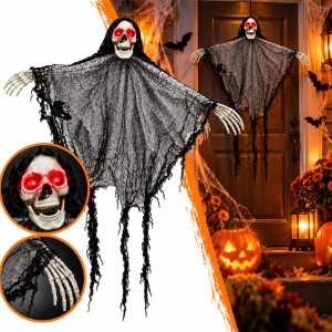DEKORACJA NA HALLOWEEN WISZĄCY KOŚCIOTRUP 75 CM