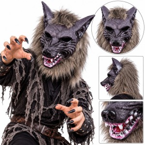 MASKA LATEKSOWA WILK GŁOWA WILKA HALLOWEEN 