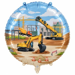 BALON FOLIOWY 18" BUDOWA KOPARKA BETIONIARKA MASZYNY BUDOWLANE