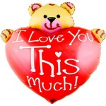 BALON GRABO 24" MIŚ Z SERCEM