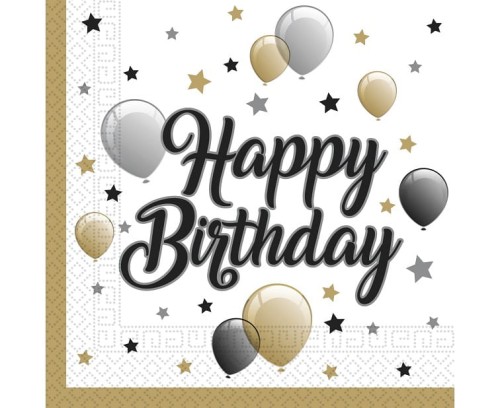 Serwetki papierowe baloniki happy birthday