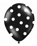 BALONY LATEKSOWE 12" 5SZT CZARNE W GROCHY C1A