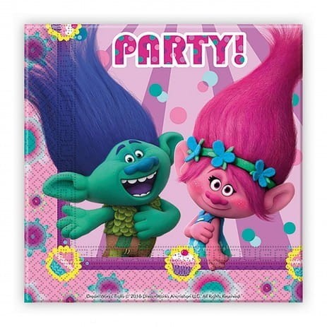 Jednorazowe papierowe serwetki Trolls