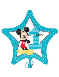 BALON AMERYKAŃSKI DISNEY GWIAZDKA MIKI 1 URODZINY 48cm