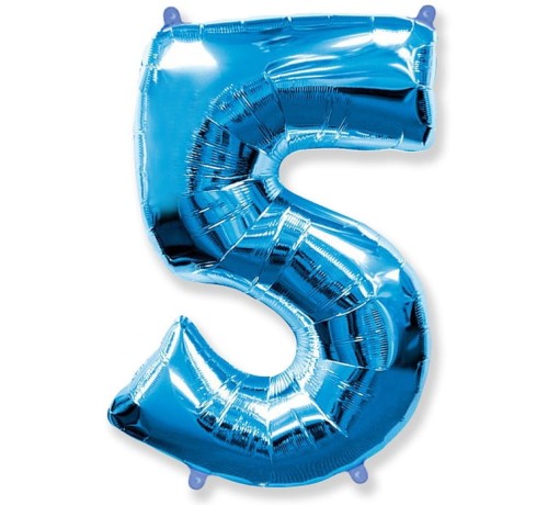 balon cyfra 5