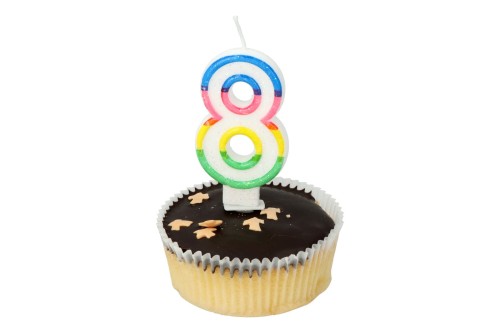 świeczka cyfra 8