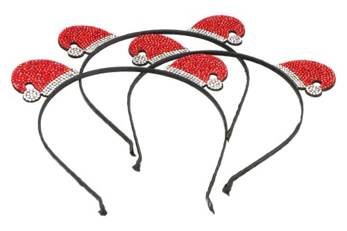 opaska czapka mikołaja cyrkonie