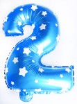 BALON 40CM CYFRA NIEBIESKA 2