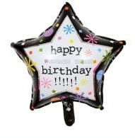 balon happy birthday gwiazda