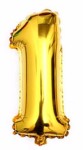 BALON 75cm CYFRA ZŁOTA 1