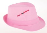 KAPELUSZ MATERIAŁOWY RÓŻOWY JASNY