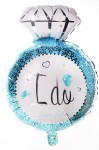 BALON DIAMENT I LOVE YOU NIEBIESKI 47X73CM