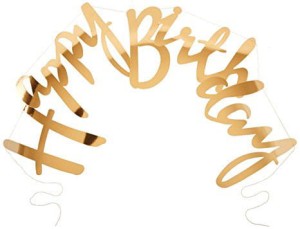 GIRLANDA HAPPY BIRTHDAY ZŁOTA 2m