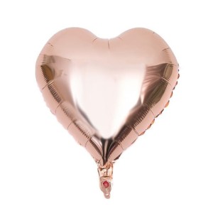 BALON 10" SERCE RÓŻOWE ZŁOTO 2SZT