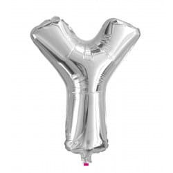 BALON 100CM LITERKA SREBRNA Y