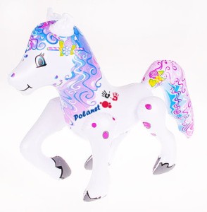 ZABAWKA DMUCHANA DO WODY KONIK FIOLET 46CM