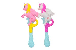 RÓŻDŻKA JEDNOROŻEC UNICORN PASTELOWA Z DŹWIĘKIEM 40CM
