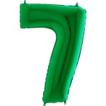 BALON 100CM CYFRA ZIELONA 7
