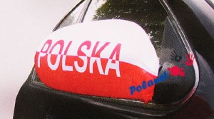 FLAGA FLAGI POLSKI NA LUSTERKA 2SZT
