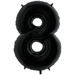 BALON 100CM CYFRA CZARNA GRABO 8