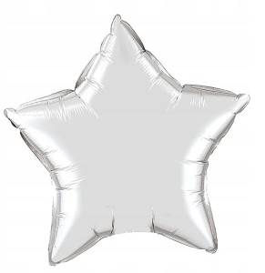 BALON 18" GWIAZDA SREBRNA MATOWA