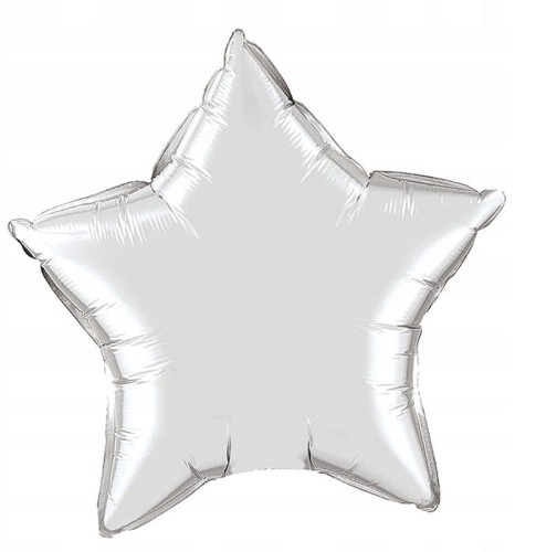 balon 18" gwiazda srebrna matowa