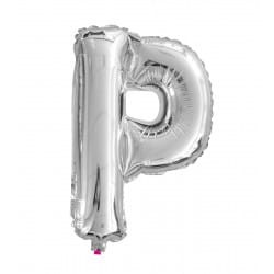 BALON 100CM LITERKA SREBRNA P