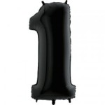 BALON 100CM CYFRA CZARNA GRABO 1