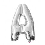 BALON 40CM LITERKA SREBRNA A