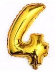 BALON 75cm CYFRA ZŁOTA 4
