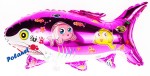 BALON 22" REKIN RÓŻOWY Z RYBKAMI